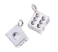 Vintage Dice Pendant, Zinc Alloy Necklace Charm, Lightweight Unisex Accesso | Lightweight Dice Chain Purse Charm, Stylish Unisex Pendant For Men & Women, Ideal For Adults, Friends, Backpacks, Tote Bags