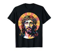 Vintage Dieu Roi Jésus Christ Sweet Face Image T-Shirt