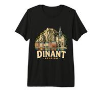Vintage Dinant Belgique Souvenir de Voyage Cadeau Monument T-Shirt Haut de Gamme