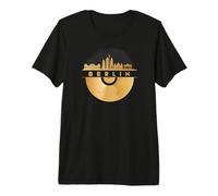 Vintage Disco-Musique 80s 90s Party Skyline-Berlin T-Shirt Haut de Gamme