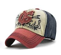 Vintage Distressed Casquette Snapback Hommes Trucker Hat Sport Baseball Cap (Bleu)