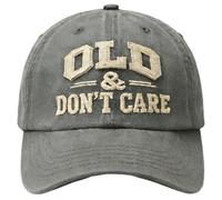 Vintage Distressed Old & Don’t Care Cap, Old and Don’t Care Hat Old Club Casquette De Membre À Vie(Grey)