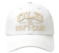 Vintage Distressed Old & Don’t Care Cap, Old and Don’t Care Hat Old Club Casquette De Membre À Vie(White)