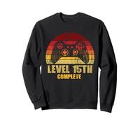 Vintage Distressed Quote Level 15th Complete 15 Year Wedding Sweatshirt