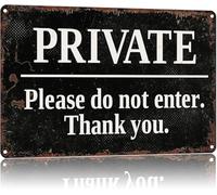 Vintage Do Not Enter Sign Humorous Private Space Metal Decor 8x12 Inch