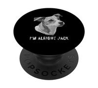 Vintage Dog Lovers Jack Russell Terrier I'm Alright Jack PopSockets PopGrip Adhésif