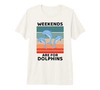 Vintage Dolphin Animaux Lover Weekends are for Dolphins T-Shirt Haut de Gamme