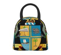 Vintage Dominic Emblème National Grande Sac Isotherme Repas Boîte À Déjeuner Glacière Enfants Réutilisable Tote Unisexe Bandoulière Isolée Pique-Nique Travail École Camping