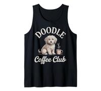 Vintage Doodle Coffee Club Dog Lover Coffee Graphique Débardeur