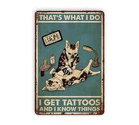 Vintage drôle métal étain signe chiens obtenir des tatouages affiche Style mur homme cave Garage ferme animalerie Art Pub Bar rétro décor