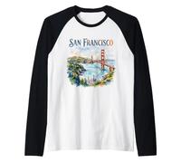 Vintage du Golden Gate Bridge de San Francisco en Californie Manche Raglan