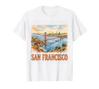 Vintage du Golden Gate Bridge de San Francisco en Californie T-Shirt