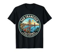 Vintage du Golden Gate Bridge de San Francisco en Californie T-Shirt