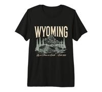 Vintage du Wyoming T-Shirt Haut de Gamme
