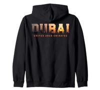 Vintage Dubaï Emirats Arabes Unis Iconic Skyline Silhouette Souvenir Sweat à Capuche