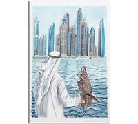 Vintage Dubai Rétro Mur Art Toile Affiche Art Imprimer Accueil Décoration Chambre Décoration Sans cadre 30x45cm
