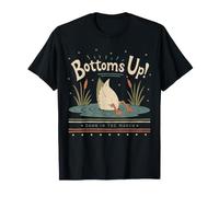Vintage Duck Hunting Marsh Humour Bottoms Up T-Shirt