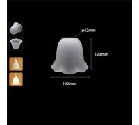 Vintage E27 Frost White Glass Shade Replacement with 4.2cm Opening, Frosted 42mm Hole Bell Shaped Lampshade for Pendant Lighting(22 D16.2cm)
