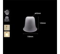 Vintage E27 Frost White Glass Shade Replacement with 4.2cm Opening, Frosted 42mm Hole Bell Shaped Lampshade for Pendant Lighting(06 D15cm)