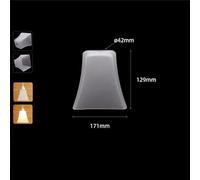 Vintage E27 Frost White Glass Shade Replacement with 4.2cm Opening, Frosted 42mm Hole Bell Shaped Lampshade for Pendant Lighting(20 D17.1cm)