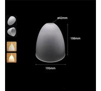 Vintage E27 Frost White Glass Shade Replacement with 4.2cm Opening, Frosted 42mm Hole Bell Shaped Lampshade for Pendant Lighting(15 D19.5cm)