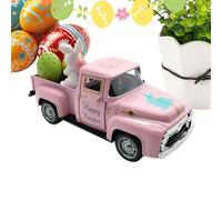 Vintage Easter Truck, Bunny Egg Decor Toy, Small Spring Vehicle with Sturdy Wood Construction, Cute Holiday Toy with Colorful Design, Decorative Truck Playful Style, Portable Gift for Nursery Playroom