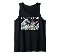 Vintage Eat The Rich Ukiyo-e Kanagawa Wave Ocean Lovers Débardeur