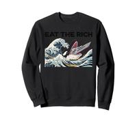 Vintage Eat The Rich Ukiyo-e Kanagawa Wave Ocean Lovers Sweatshirt