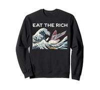 Vintage Eat The Rich Ukiyo-e Kanagawa Wave Ocean Lovers Sweatshirt
