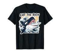 Vintage Eat The Rich Ukiyo-e Kanagawa Wave Ocean Lovers T-Shirt