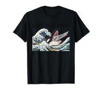 Vintage Eat The Rich Ukiyo-e Kanagawa Wave Ocean Lovers T-Shirt