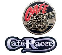 Vintage Écusson Brodé appliqué a coudre Brit Bike-r Motard Moto Patch Badge Cafe Racer thermocollant