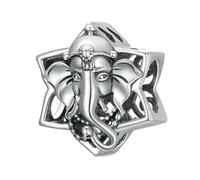 Vintage Éléphant Dieu Dragon Charme Croix Pendentif 925 Argent Sterling Animal Perles Fit Women Diy Bracelet & Collier Pendentif