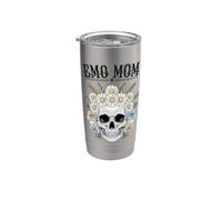 Vintage Emo Mom Floral Esthétique Gobelet isotherme en acier inoxydable double paroi