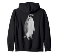 Vintage Engraving Penguin Wildlife Drawing Sweat à Capuche