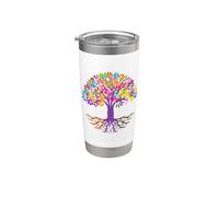 Vintage Environmental Nature Lover Tree Hugger Gobelet isotherme en acier inoxydable double paroi