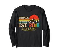 Vintage Est 2018 Limited Edition Classic 2018 Retro Birthday Manche Longue
