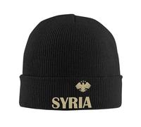 Vintage et Classique Aigle de Syrie Symbole National Chapeau Tricoté pour Femmes Hommes Bonnet Automne Hiver Chapeau Acrylique Hip Hop Melon Cap Durable et Confortable