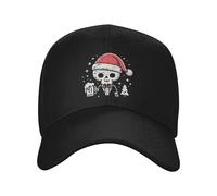 Vintage et Classique Hommes Femmes Noël Squelette Boire Bière Accessoires Casquettes de Baseball Snapback Chapeau Unique Design Golf Wear Réglable Durable et Confortable