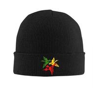 Vintage et Classique Kawaii Trois Petits Oiseaux Reggae Chaud Tricoté Cap Hip Hop Bonnet Chapeau Automne Hiver en Plein Air Tuques Chapeaux pour Unisexe Adulte Durable et Confortable