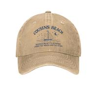 Vintage et Classique L’été Que j’AI tourné Jolie Casquette de Baseball Vintage Denim en détresse Cousins Couvre-Chef de Plage Extérieur Toutes Les Saisons Chapeaux ajustés durables et Confortables