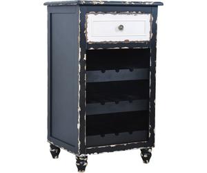 Vintage étagère à vin MDF bois armoire tiroir salon mauvais rangement B421367