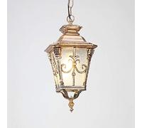Vintage Étanche Raisin Rack Suspension En Métal Luminaire Crack Verre Lanterne Patio Porche Lustre Suspension Terrasse Lampe Suspendue Réglable Extérieur IP54 E27 / E26 Base Câblé Tâche Commemoration