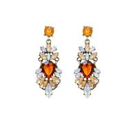 Vintage Europe et les États-Unis font vieux vent éclaté flash tempérament exagéré incrusté strass boucles d'oreilles de niche