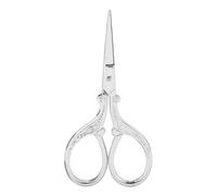 Vintage European Style Scissors, Tailor Scissors Fabric Scissors Stainless Steel for Cross Stitch Cutting Embroidery Sewing Handcraft Craft Art Work (Silver)