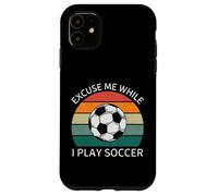Vintage Excusez-Moi Pendant Que Je Joue au Football Retro Soccer Lover Coque pour iPhone 11
