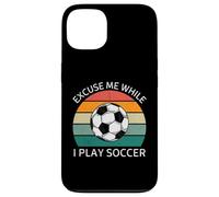 Vintage Excusez-Moi Pendant Que Je Joue au Football Retro Soccer Lover Coque pour iPhone 13