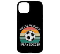 Vintage Excusez-Moi Pendant Que Je Joue au Football Retro Soccer Lover Coque pour iPhone 15 Plus