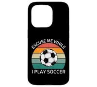 Vintage Excusez-Moi Pendant Que Je Joue au Football Retro Soccer Lover Coque pour iPhone 15 Pro