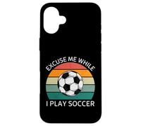 Vintage Excusez-Moi Pendant Que Je Joue au Football Retro Soccer Lover Coque pour iPhone 16 Plus